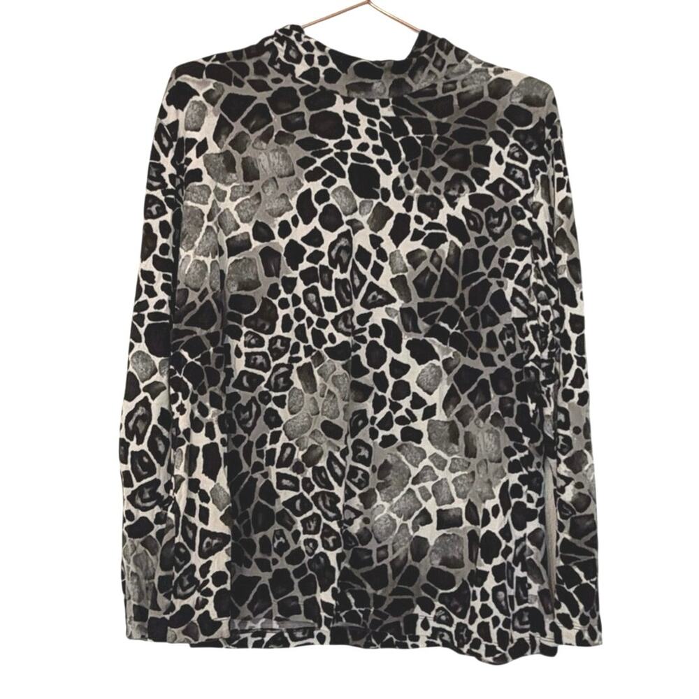 Carlisle Black and White Leopard Print Top viscose size XXL